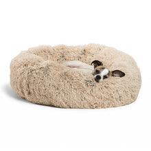 Load image into Gallery viewer, Shag Donut Round Dog Bed Luxury Plush Cuddler Pillow
