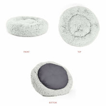 Load image into Gallery viewer, Shag Donut Round Dog Bed Luxury Plush Cuddler Pillow