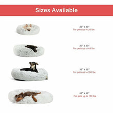 Load image into Gallery viewer, Shag Donut Round Dog Bed Luxury Plush Cuddler Pillow