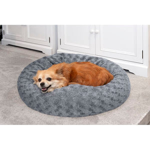 Babineaux Deep Dish Curly Fur Plush Donut Bolster