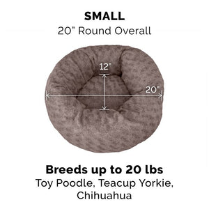 Babineaux Deep Dish Curly Fur Plush Donut Bolster