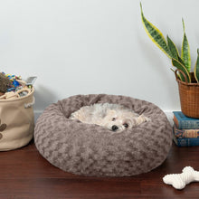 Load image into Gallery viewer, Babineaux Deep Dish Curly Fur Plush Donut Bolster
